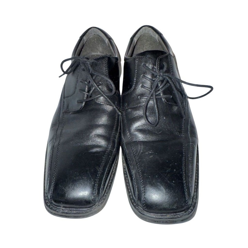 Dockers Men's Black Leather‎ Oxford Shoes 10M Lace-Up Comfortable dress career